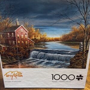 Buffalo David Bitton Autumn Afternoon Puzzle - Red and Blue